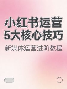 小红书运营5大核心技巧：从定位到变现，新手必看-元界资源网